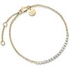 Rosefield Gems Color Meaning Donna 14K Placcato Oro Bracciale Tennis Cristallo Clear
