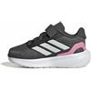 adidas RUNFALCON 5 Shoes Infants, Scarpe da Corsa Unisex-Bimbi 0-24, Core Black/Pink Spark/Silver Met, 26 1/2 EU