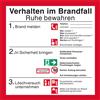 SCHMIDT'S Onlineshop Cartello antincendio "Comportamento in caso di incendio"