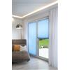 Khome K-Home® Tenda plissettata adesiva blu ghiaccio protezione dalla luce, larghezza 100 x altezza 130 cm