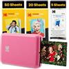 KODAK Step Stampante Foto - 75 Fogli - Mini Wireless - Zink 2x3" - Bluetooth - Rosa, Stampante + 75 fogli