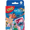 Disney, UNO, Disney Stitch Mattel games - uno disney lilo e stitch, versione dell'iconico gioco di carte per tutta la famiglia, regole speciali e carte ispirate al film disney