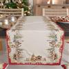 PETTI Artigiani Italiani - Runner da Tavola Natalizio 140x40 cm, Elegante Vintage Xmas, Cucina, 100% Made in Italy