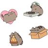 Grupo Erik Spille Smaltate Pusheen - Set di 4 Spillette in Scatola Regalo per Personalizzare Vestiti, Giacche, Zaini | Pins Divertenti, Regalo Kawaii