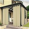 BONZER Tende da esterno per patio, resistenti all'acqua, resistenti, per la privacy, blocco della luce solare, tende esterne per portico, pergolato, gazebo, 1 pannello, 137 x 239 cm (larghezza x