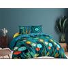 CALITEX - Parure da 3 Pezzi, 240 x 220 cm, in Cotone, Colore: Blu, 240 x 220 cm