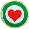 4R Quattroerre.it Quattroerre 14141 Sticker Adesivo 3D Italia Coccarda con Cuore
