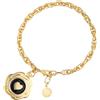 OTTAVIANI Bracciale ottaviani dorato con cuore smalto nero