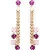 OTTAVIANI Orecchini pendenti ottaviani con pietre fucsia e rosa