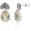 STANOPPI Orecchini in oro bianco con citrino lemon e diamanti ct 0.04