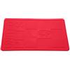 UNITED PETS Mustafà Tappetino Sottociotola di Design per Cani e Gatti, Made in Italy, Tappetino per Ciotola, Antiscivolo, Rosso, M