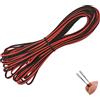 OMIGA 20 Metri 22AWG Cavo Piatto PVC Cavo Flessibile 2 Conduttori Elettrico | con Buona Flessibilità per L'Installazione di Elettrodomestici a Basso Consumo LED (Rosso/Nero)