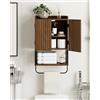 Apetaccat® Armadio da Bagno a Parete, Armadietto in Legno per Medicinali con Mensola Regolabile, Unità di Stoccaggio a Muro Salvaspazio per Bagno, Cucina e Soggiorno (68,5 x 39 x 18 cm, Noce Moderno)