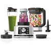 Ninja Foodi Frullatore Power Nutri 3 in 1,1200 W, caraffa da 2,1L, tazza 700ml e ciotola 400ml con Power Paddle, per frullati, creme dense e bibite ghiacciate, argento, CB350EU