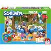 Schmidt Spiele 56523-Puzzle da 100 pezzi per bambini, I Puffi, con 2 personaggi