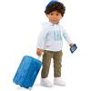 OG DOLLS Our Generation - Milo - Bambola maschio da 46 cm - Occhi di NoiEnsemblete e capelli ricci castani realistici - Valigie rotanti e accessori da viaggio - Giocattolo per bambini dai 3 anni in su