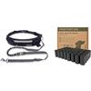 PORTENTUM Guinzaglio Mani Libere per Cani con Cintura Nero + 600 Sacchetti Igienici per Cani, Antifuga in Materiale Riciclato - Kit Essenziale per Correre, Camminare ed Escursioni