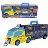 O.D.S. SRL HOT WHEELS, TRANSPORTER 40, CAMION BISARCA CON 2 AUTO, VEICOLO GIOCATTOLO, COLLEZIONE AUTO 1:64, ETÀ 3+