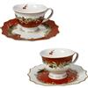 BRANDANI GIFT GROUP SRL Brandani Set 2 Tazze Caffè con Piattino Carol - La Magia di Natale a Casa Tua
