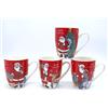 CREARE ITALIA SRL Tazza Bombata Natalizia H10x8cm, Ceramica con Disegni Festivi, 4 Assortimenti