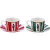 REGALO ITALIANO SRL TAZZA THE 111730 DEC.NATALIZIO CON PIATTO ASSORTITO
