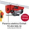 Einhell Paranco elevatore elettrico Einhell TC-EH 500-18 - portata 500kg - cavo 18metri - cod.art. 2255145