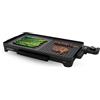 BLACK+DECKER BXGB2200E - Piastra e Grill da Tavolo 2200W | Superficie 49x27 cm | Vassoio Raccogligrassi | Rivestimento Antiaderente | Controllo della Temperatura | Piedini Antiscivolo