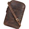 STILORD Loki Borsello da Petto Pelle Telefono Bors a Tracolla Piccola Monospalla per Uomo Donna Vintage Crossbody Bag e Borsetta Porta Cellulare Vero Cuoio Colore:soria - marrone