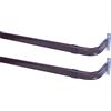 Blu-Pier Tech Asta singola resistente per tenda regolabile da 71,1 a 121,9 cm, accessori inclusi, nero (confezione da 2)