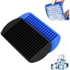 XINCHAO Set di 2 mini contenitori per cubetti di ghiaccio in silicone, 160 griglie per cucina, bar, feste, whisky e cocktail, colore: blu + nero
