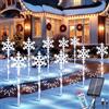 VEEKAY 10 Pezzi Luci di Natale Solare Esterno,Luci di Stringa Fiocchi di Neve di Natale,con luci a stella, 8 modalità,8 Modo Luci Natale Esterno