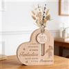 Photect Regalo Compleanno Donna Regalo Amica Speciale Originale Regalo Collega Donna Vaso di Cuore in Legno Regali di San Valentine Compleanno Carnevale Regali per Casa per Colleghe, Amica, Sorelle