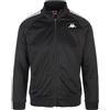 Kappa - Felpa con Zip, Uomo, Nero, Poliestere, Sport Street. 222 Banda Anniston Slim, Taglia: 2XL