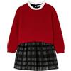 Generico Mayoral Vestito Bambina 3-9 Anni - Abito Elegante Rosso con Balze in Tulle, Maniche Corte, Abito Principessa da Cerimonia, Vestito Natalizio e Carnevale (IT, età, 4 Anni, Regular, 95 Rojo)