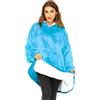 O³ Coperta con Cappuccio, Plaid con Maniche, Coperta indossabile in Pile, Felpa Oversize Donna, Blanket Hoodie - Confortevole e Morbido - Perfetto per Le Notti Invernali sul Divano (Turquoise)