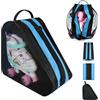 flintronic Borsa Pattini, Traspirante Borsa Riporre le Scarpe Skate, Borse Pattini Rotelle Bambina, con Tracolla Regolabile, Borse Pattini in Linea, per Donna Uomo Adulti e Bambini (Nero)