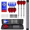 Harrows Calibre - Set di Freccette Professionali in tungsteno, 16 Pezzi, con steli per Freccette, Custodia I, 18 g