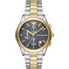 Emporio Armani Orologio Uomo, movimento cronografo, cassa in acciaio inossidabile riciclato (almeno 50%) da 42 mm con bracciale in acciaio inossidabile riciclato (almeno 50%), AR11527