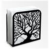 Doodlream Portatovaglioli decorativo in metallo nero per tavolo, 12 x 12 x 5 cm, per casa, cucina, ristorante, picnic, feste, caffè, bar, sala da pranzo