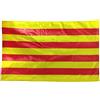 JYC CREATIVE Senyera de Catalunya - 90 cm x 150 cm, grande con passante per albero e cordini, leggera per sport, calcio, manifestazioni, edifici (1 unità)