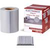 Electronicx Strisce frangivista in PVC grigio chiaro (RAL 7040) | Pellicola frangivista per recinzione a doppia asta, 35 m x 19 cm | 450 g/m² | resistente ai raggi UV, opaca, con 20 clip di fissaggio