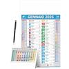 Gicaprice Calendario 2026 da Parete - Modello Olandese da Muro 28,8×47 cm con Campo Note - + OMAGGIO Calendario da Tavolo e Penna Touch Slim (Multicolore)