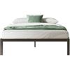 Novilla Rete Letto Matrimoniale 180x200, Struttura Letto a Doghe in Legno, Spazio di Archiviazione Sotto al Letto, Facile da Montare, Adatto per Molti Tipi di Letti e Materassi, Nero