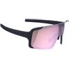 BBB Occhiali da ciclismo sportivi da uomo e da donna, vestibilità più piccola, protezione UV al 100%, per bici da strada e MTB, modello Chester Narrow, colore: nero opaco rosa BSG-73