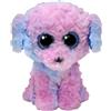 TY Beanie Boos - Flora il Barboncino con Occhi Azzurri Grandi e Glitter, il Peluche con gli Occhi Grandi Scintillanti - 15 cm - T37389