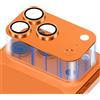 MiRowy Pellicola Fotocamera para iPhone 17 Pro, 9H Vetro Temperato Cámara Protector, Pellicola Protettiva Obiettivo Fotocamera para iPhone 17 Pro, Arancione