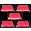 docsmagic.de 5 x 100 Double Mat Red Card Sleeves Standard Size 66 x 91 - Rosso - Bustine - PKM MTG