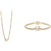 BERING Set BERING Ebro da donna | Collana e bracciale in acciaio inossidabile color oro