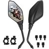 DREAMIZER Specchietti Retrovisori per Moto Universali, Specchietti Moto Manubrio con Viti M8 M10 e con Staffa 22mm,Compatibili con Suzuki Aprilia Kawasaki ATV Scooter Dirt-Bike Moped E-bike Roller