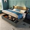 Letto imbottito 140 x 200 cm, letto per ragazzi con testiera